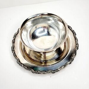 Vintage silver dip or sauce bowl